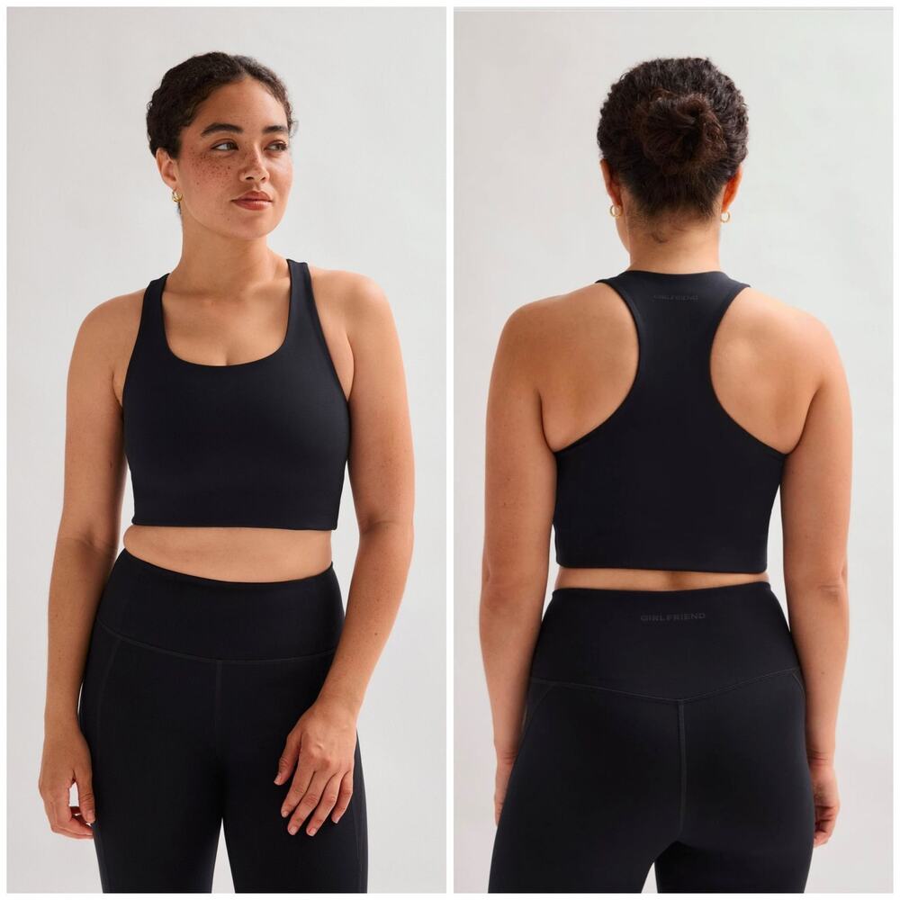 NWT Girlfriend Collective Paloma Racerback Sports Bra Black S